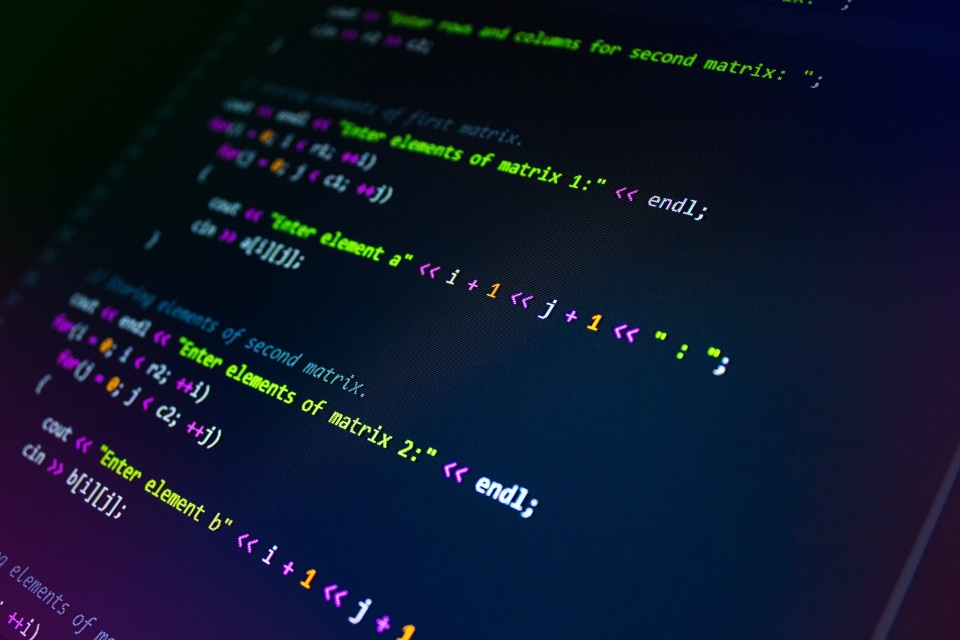 code on computer